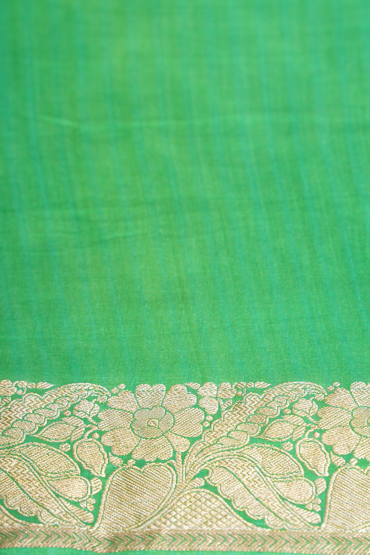 Handloom-Saree-Green-Organza