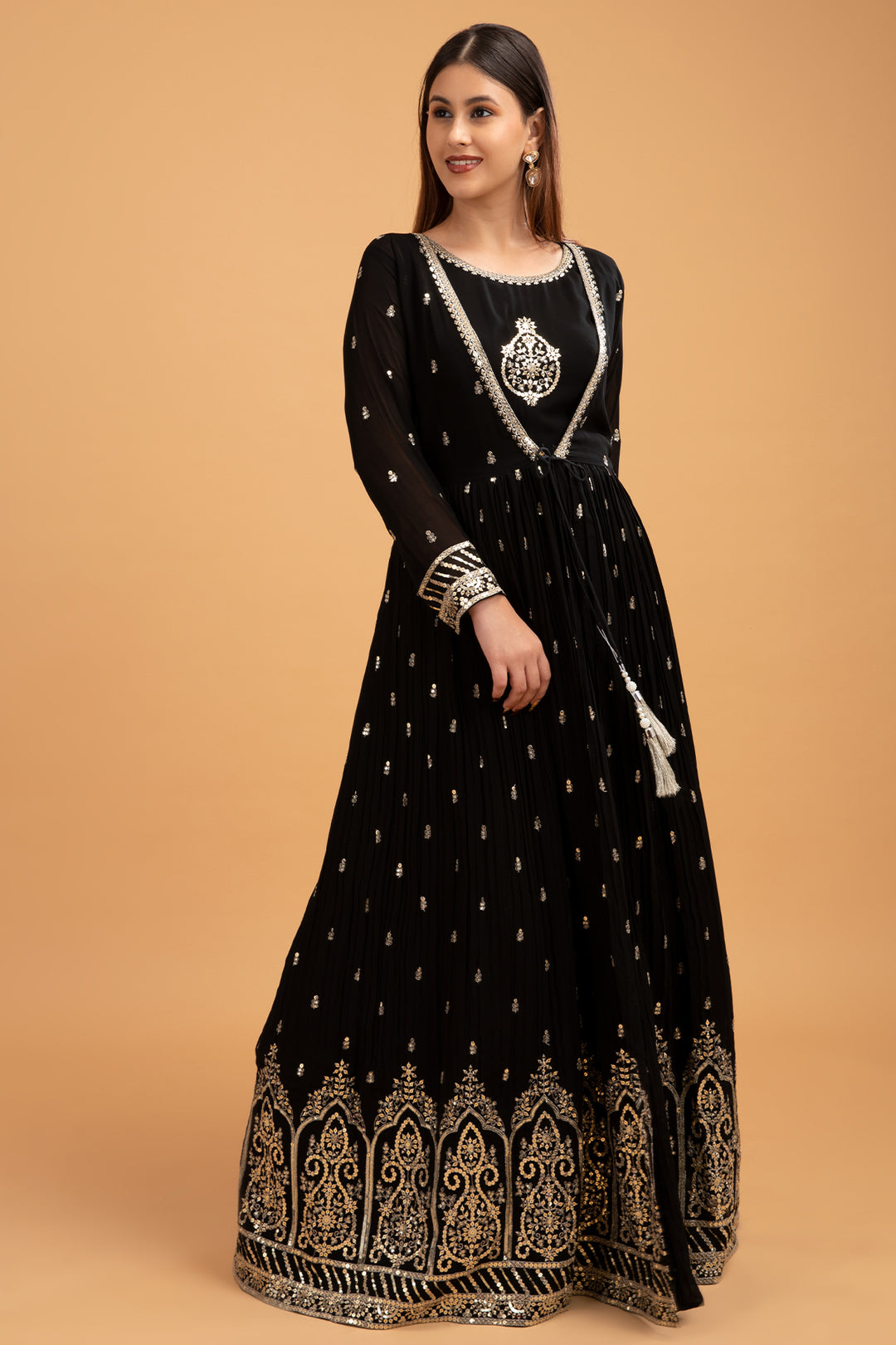 GOWN-BLACK-GEORGETTE-KSY560183