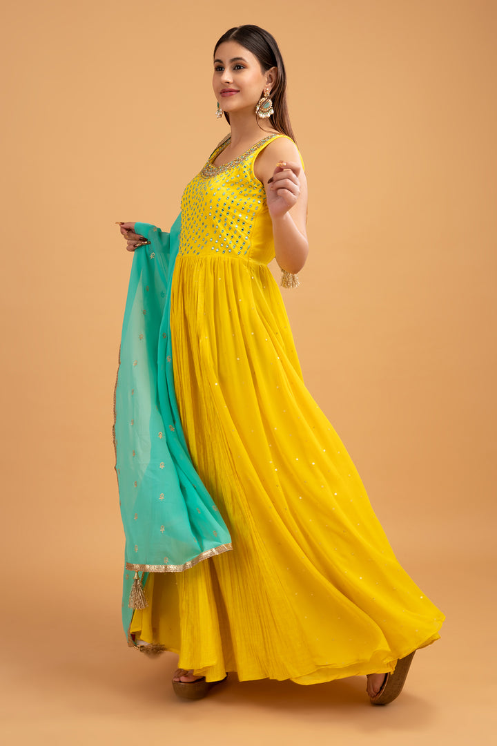 GOWN-YELLOW-SILK-KSY560180