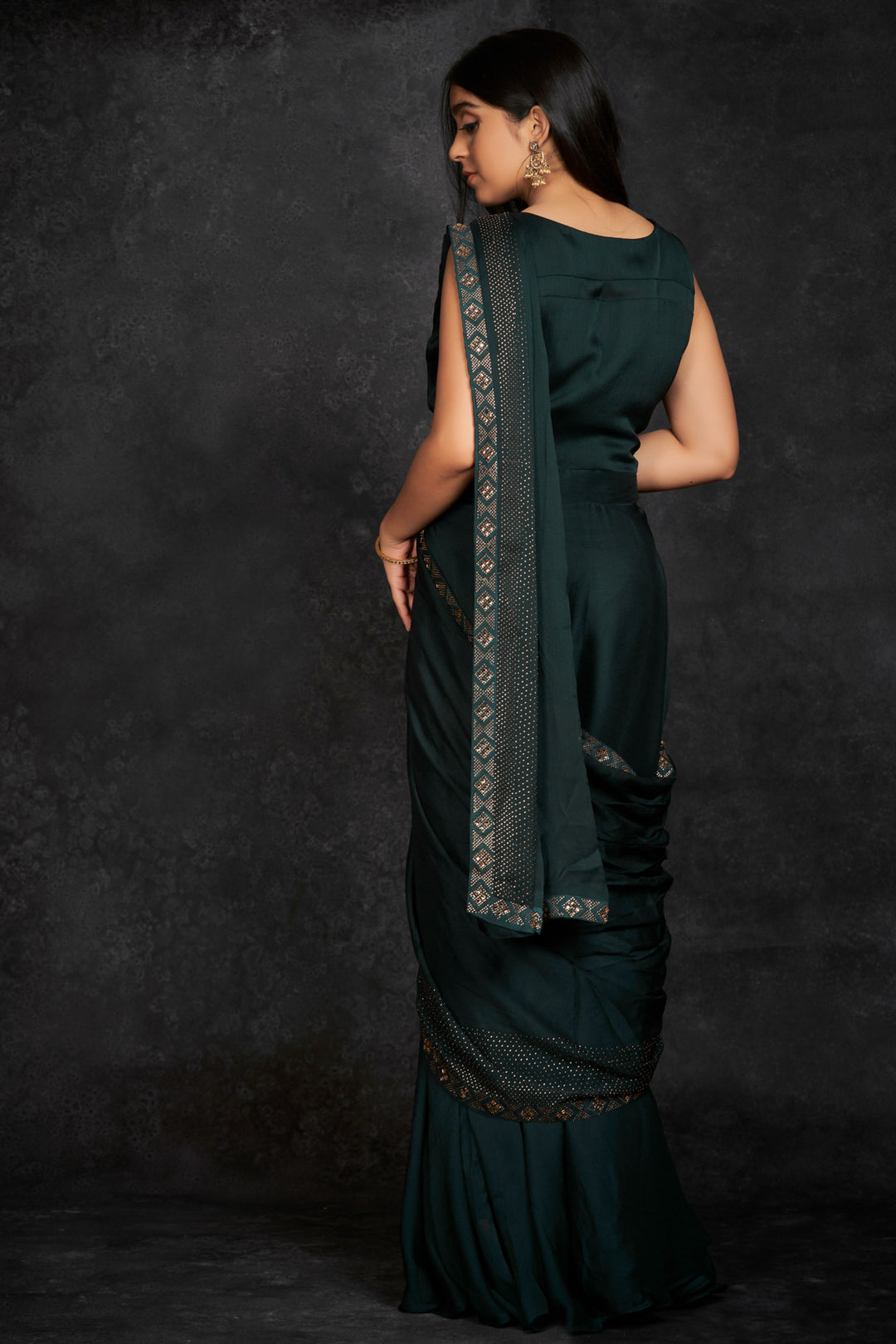 ANARKALI-DARK GREEN-GEORGETTE-KSY385277