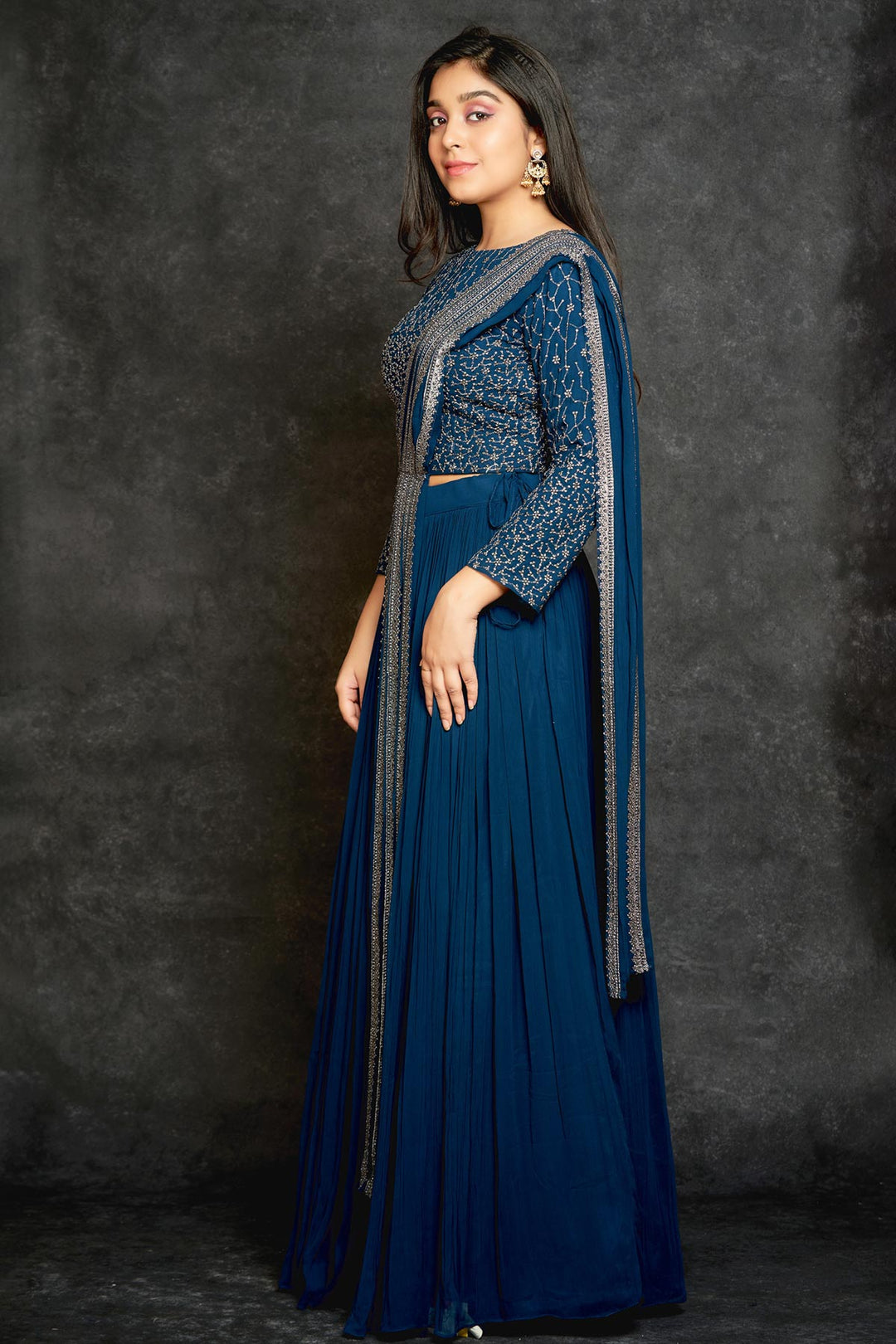 LEHENGA-BLUE-GEORGETTE-KSY395692